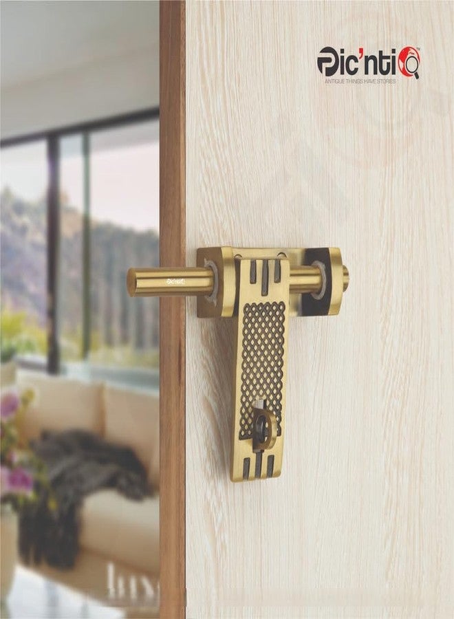PIC’NTIQ PIC'NTIQ™ 6" Alminium Box Aldrop | Fancy Aldrop for Door Fitting Kit, Door Accessories | Antique Glossy | Only for Single Door | Net | Pack of 2 Pcs - Image 2